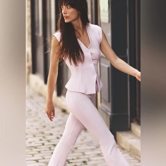 Zara NWT light pink interlock stretchy pants - Picture 4 of 6